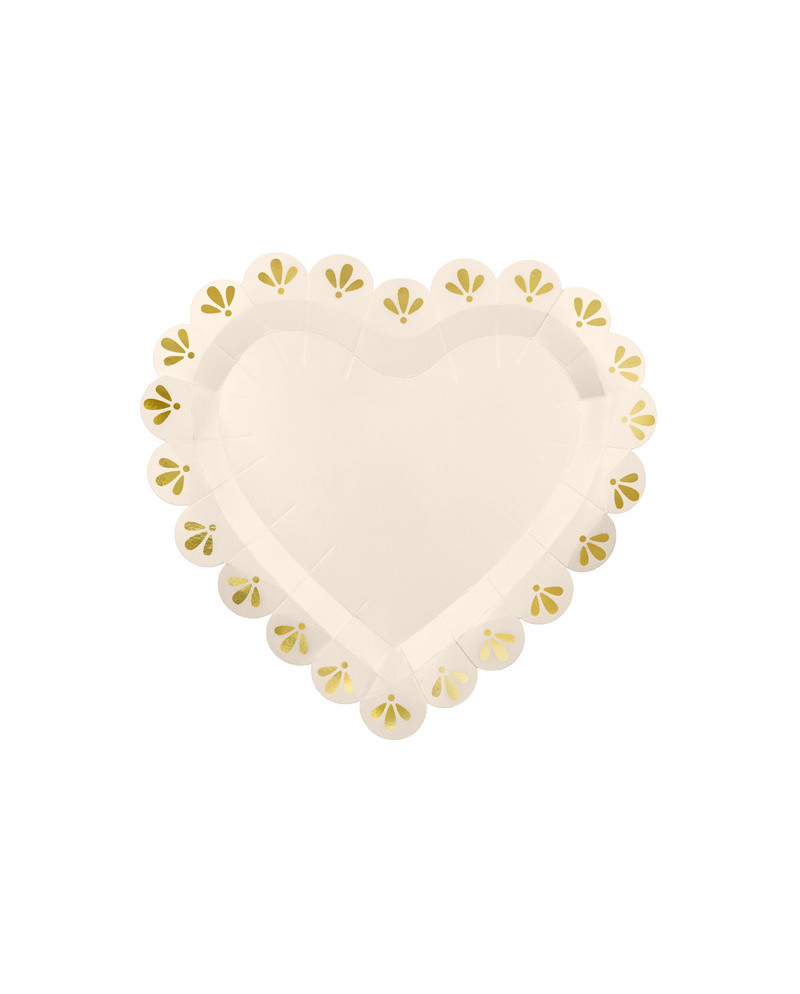 Talerzyki Serce, 26x24.5 cm, mix (1 op. / 6 szt.)