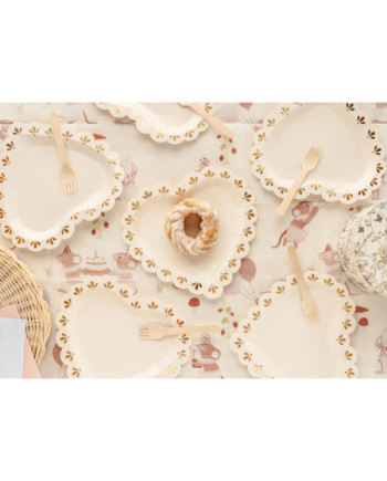 Talerzyki Serce, 26x24.5 cm, mix (1 op. / 6 szt.)