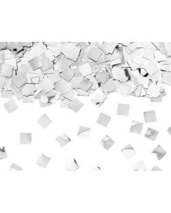 Tuba z konfetti Szampan, srebrny, 20.5cm