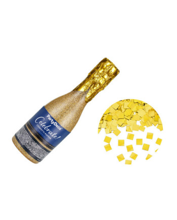 Tuba z konfetti Szampan, złoty, 20.5cm