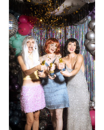 Tuba z konfetti Szampan, złoty, 20.5cm