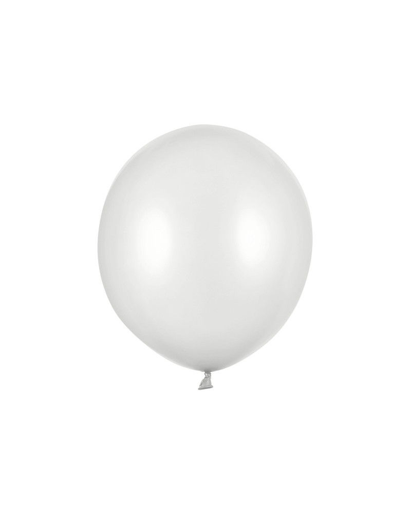 Balony Strong 43cm, Metallic Silver Snow (1 op. / 25 szt.)