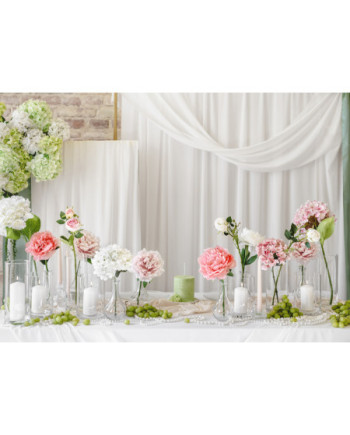 Sztuczny Kwiat - Piwonia, 35 cm, biały