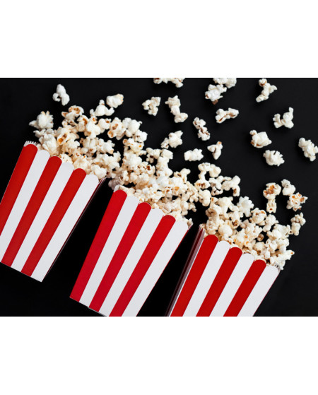 Pudełka na popcorn, mix, 7x7x12,5cm (1 op. / 6 szt.)