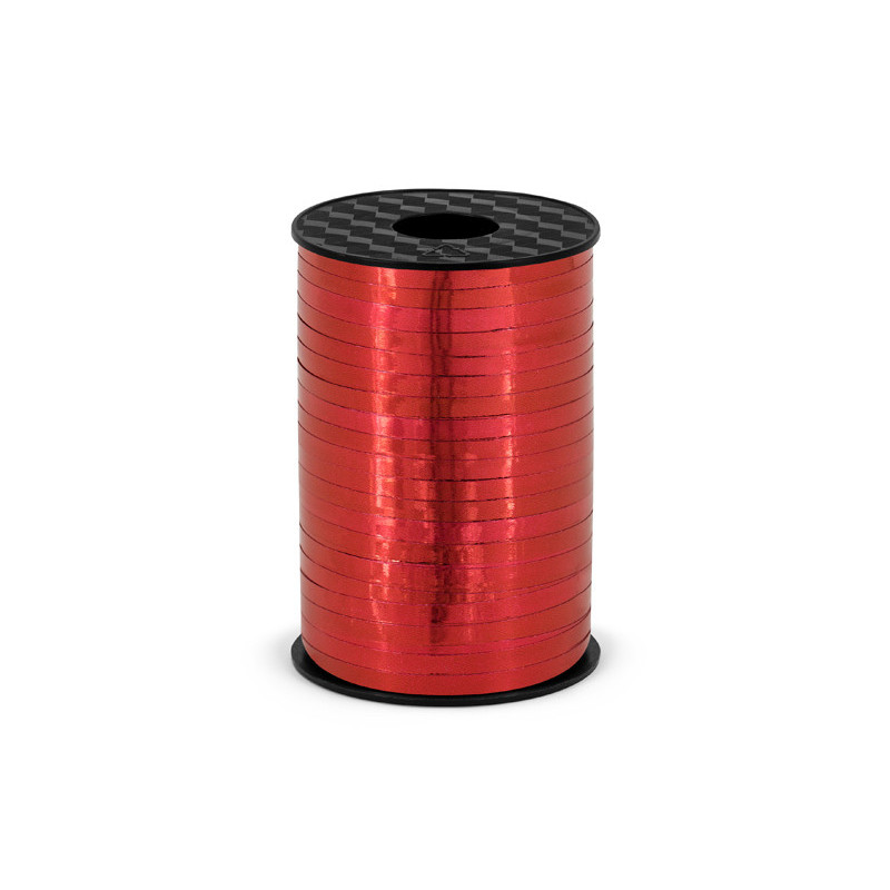 Wstążka plastikowa, czerwony, 5mm/225m