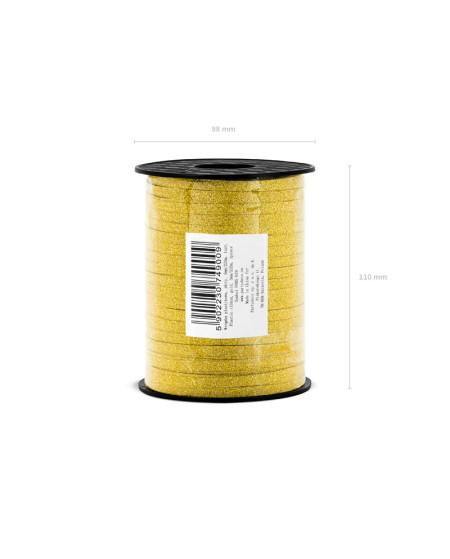 Wstążka plastikowa, złoty, 5mm/225m