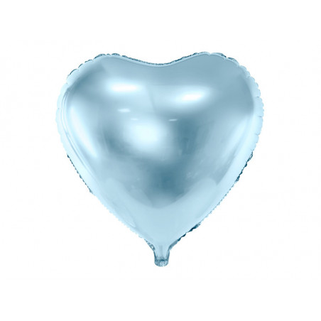 Balon foliowy Serce, 45cm, błękitny