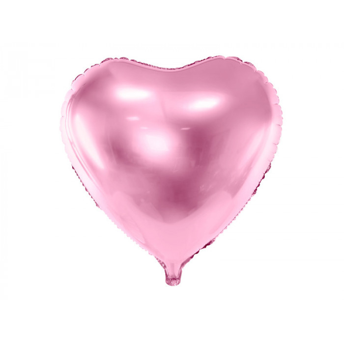 Balon foliowy Serce, 45cm, jasny róż