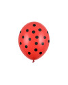 Balony 30cm, Kropki, Pastel Poppy Red (1 op. / 6 szt.)