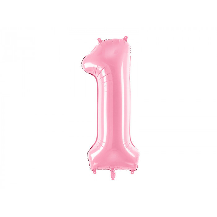 Balon foliowy Cyfra ''1'', 86cm, różowy