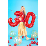 Balon foliowy Cyfra ''3'', 86cm, czerwony