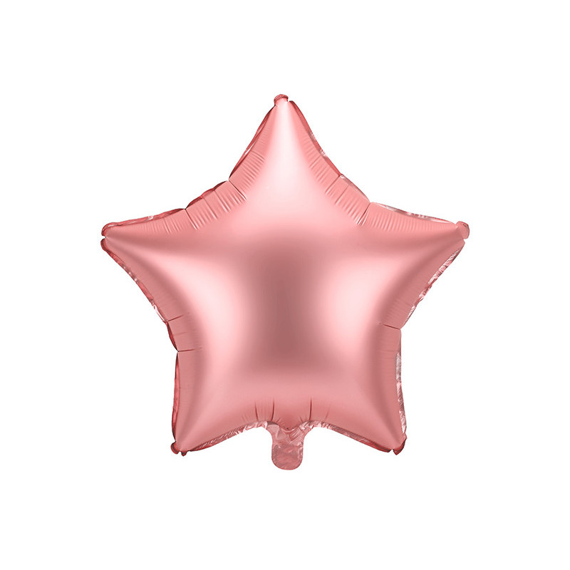 Balon foliowy Gwiazdka, 48cm, różowe złoto