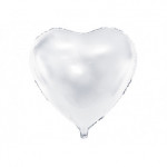 Balon foliowy Serce, 61cm, biały
