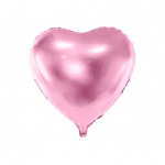 Balon foliowy Serce, 61cm, jasny róż