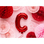 Balon foliowy Litera ''C'', 35cm, czerwony