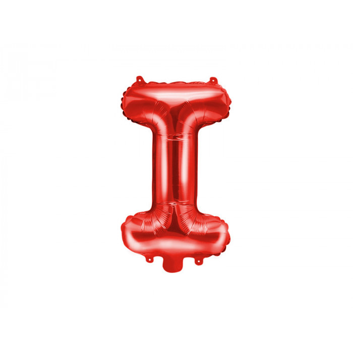 Balon foliowy Litera ''I'', 35cm, czerwony
