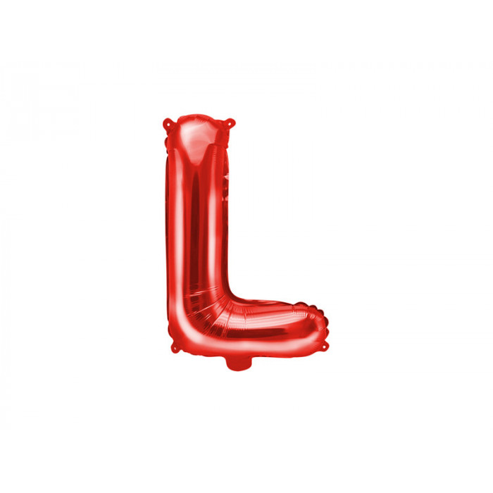 Balon foliowy Litera ''L'', 35cm, czerwony