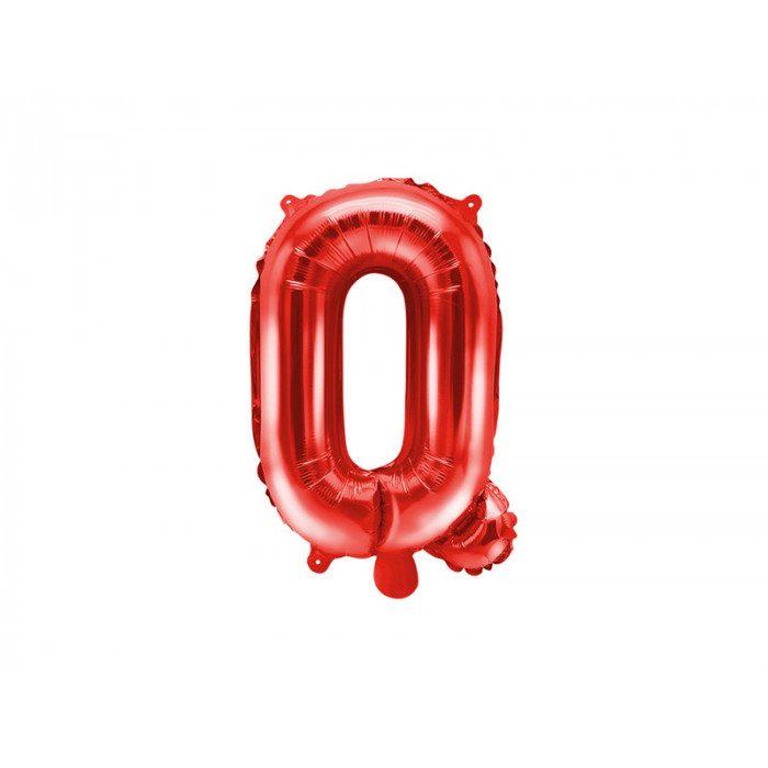 Balon foliowy Litera ''Q'', 35cm, czerwony