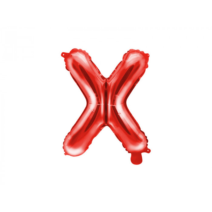 Balon foliowy Litera ''X'', 35cm, czerwony
