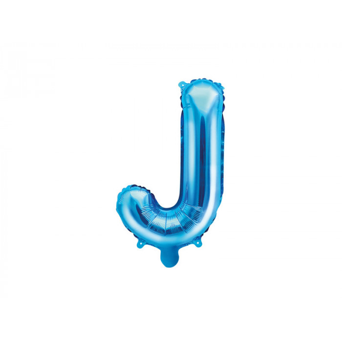 Balon foliowy Litera ''J'', 35cm, niebieski