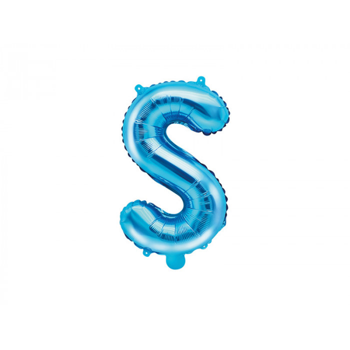 Balon foliowy Litera ''S'', 35cm, niebieski