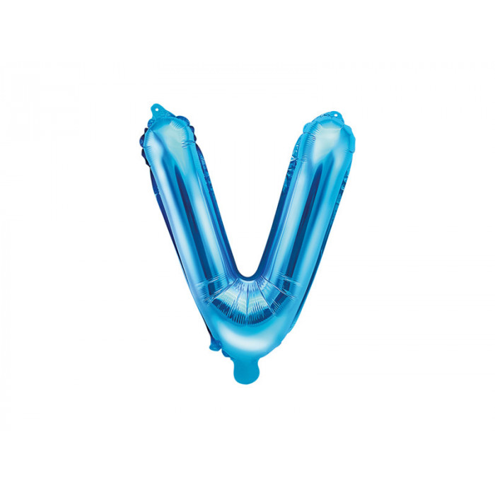 Balon foliowy Litera ''V'', 35cm, niebieski