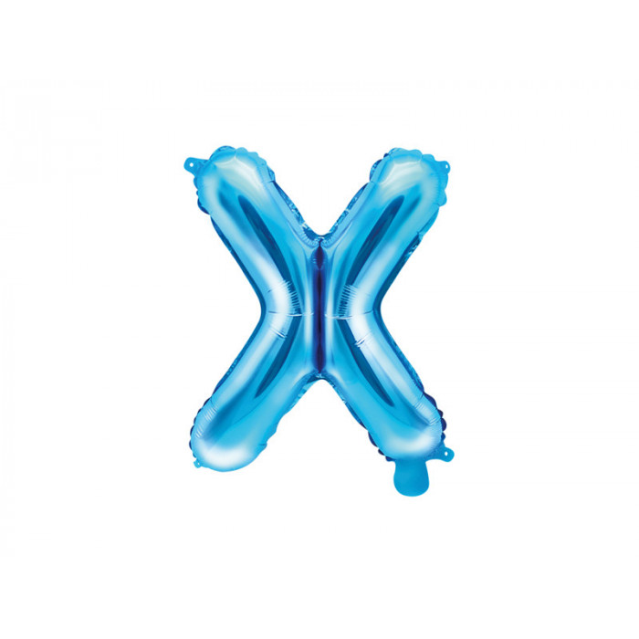 Balon foliowy Litera ''X'', 35cm, niebieski