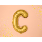Balon foliowy Litera ''C'', 35cm, złoty