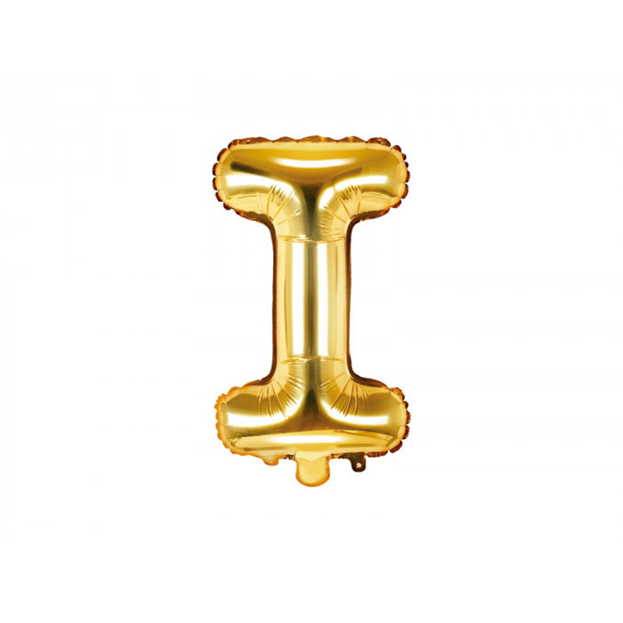Balon foliowy Litera ''I'', 35cm, złoty