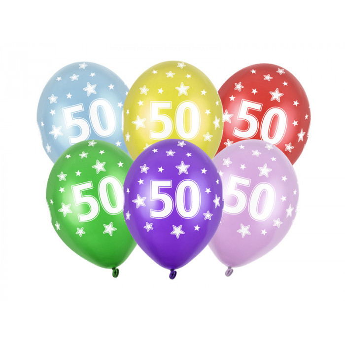 Balony 30cm, 50th Birthday,...