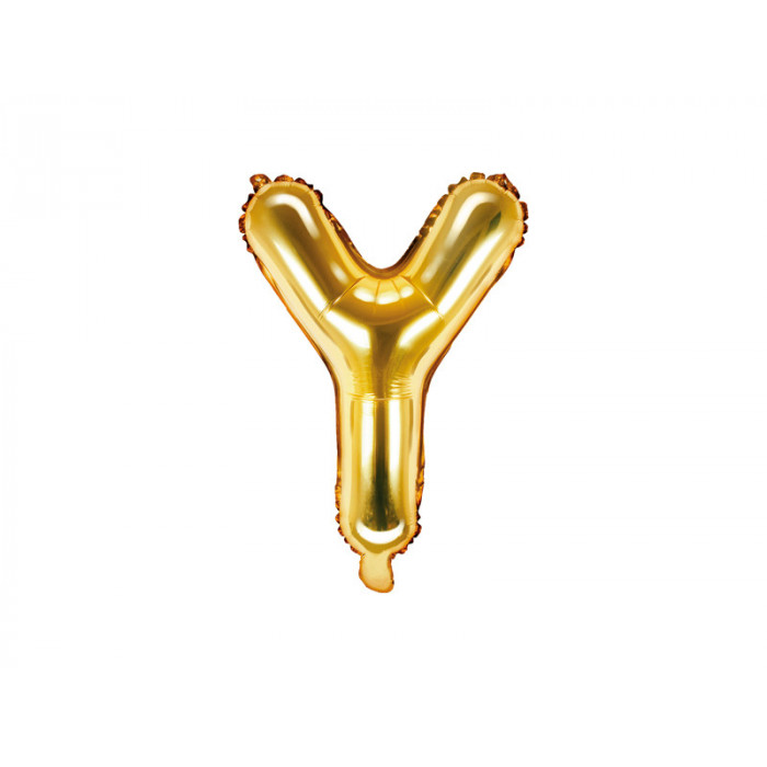 Balon foliowy Litera ''Y'', 35cm, złoty