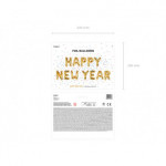 Balon foliowy Happy New Year, 422x46 cm, złoty