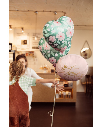 Balon foliowy Serce w kwiaty, 45 cm, mix