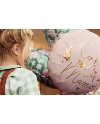 Balon foliowy Serce w kwiaty, 45 cm, mix