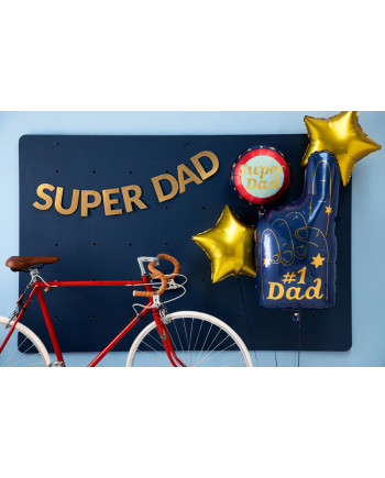 Balon foliowy Super Dad, 45 cm, mix