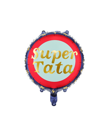 Balon foliowy Super Tata, 45 cm, mix