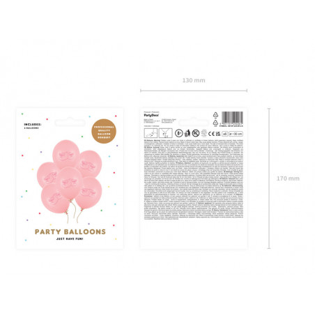 Balony 30cm, Bucik, Pastel Baby Pink (1 op. / 6 szt.)