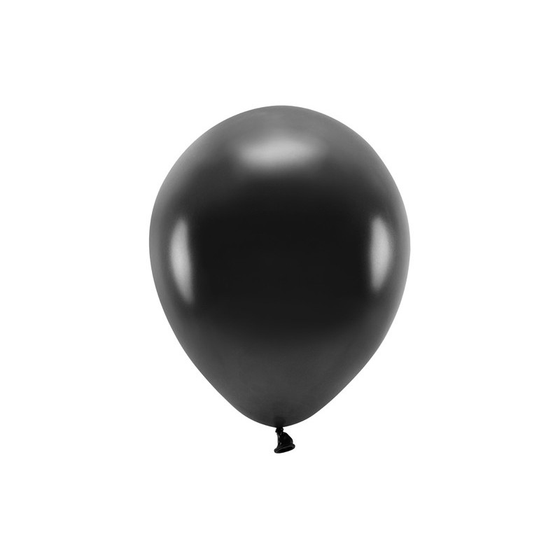 Balony Eco 26cm metalizowane, czarny (1 op. / 100 szt.)