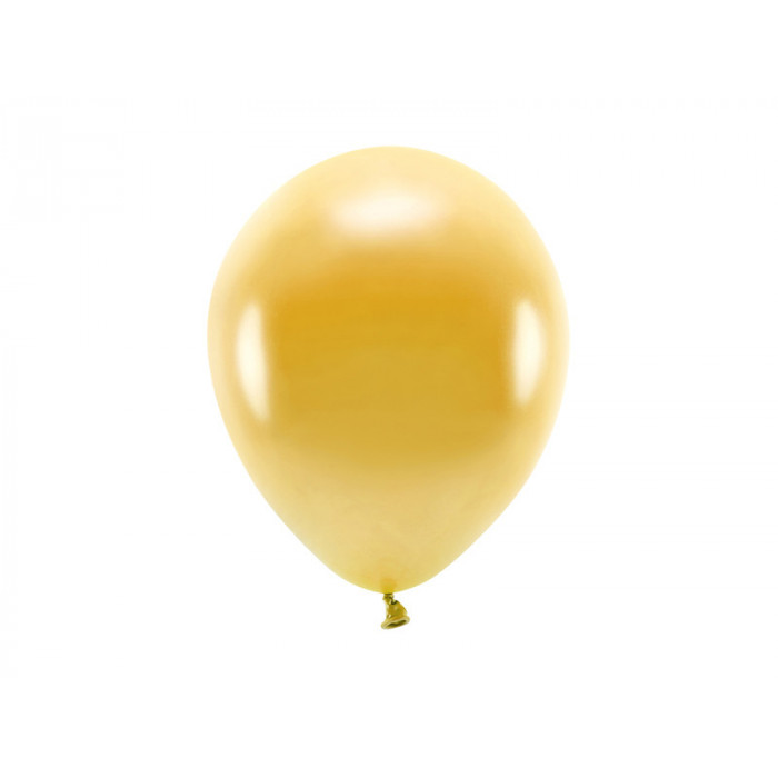 Balony Eco 26cm metalizowane, złoty (1 op. / 10 szt.)