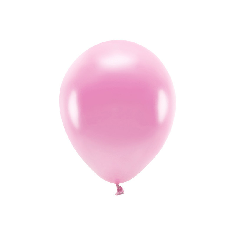 Balony Eco 30cm metalizowane, różowy (1 op. / 10 szt.)
