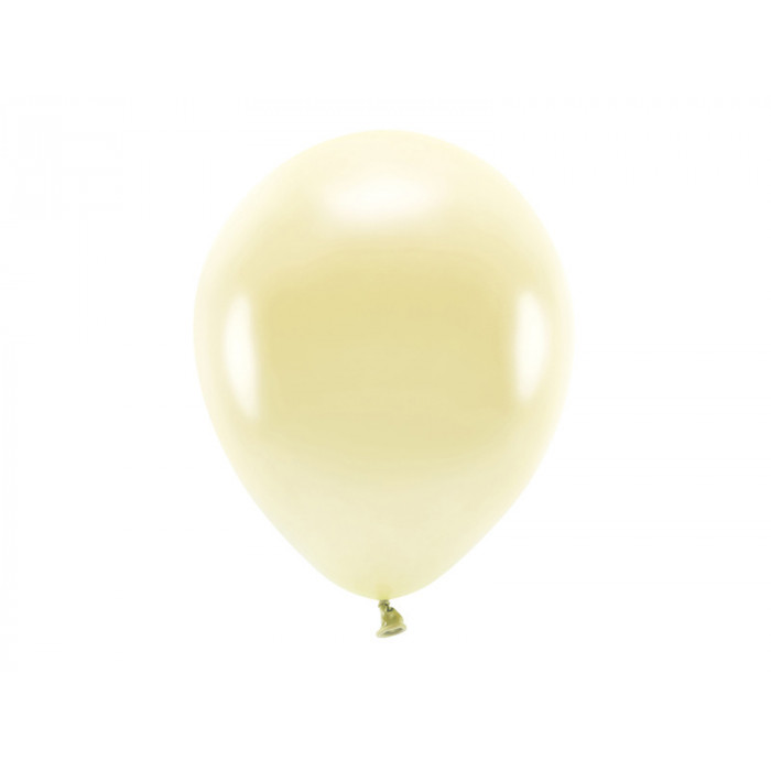Balony Eco 30cm metalizowane, słomkowy (1 op. / 100 szt.)