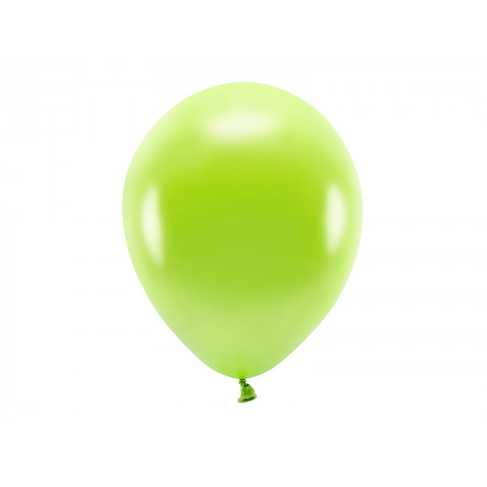 Balony Eco 30cm metalizowane, zielone jabłuszko (1 op. / 100 szt.)