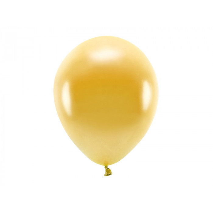 Balony Eco 30cm metalizowane, złoty (1 op. / 10 szt.)