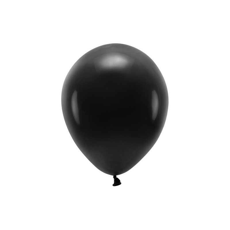 Balony Eco 26cm pastelowe, czarny (1 op. / 10 szt.)
