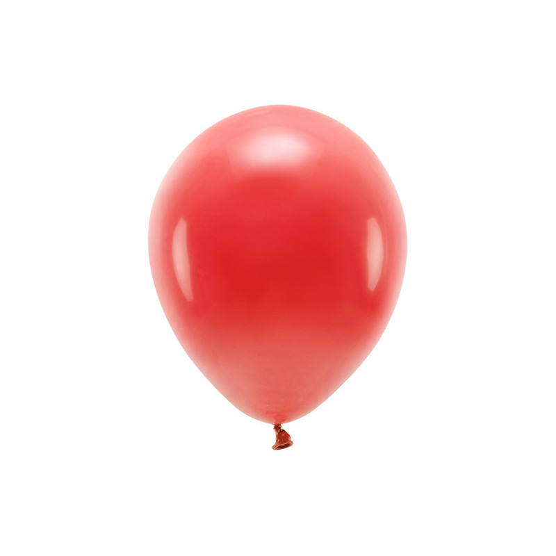 Balony Eco 26cm pastelowe, czerwony (1 op. / 10 szt.)