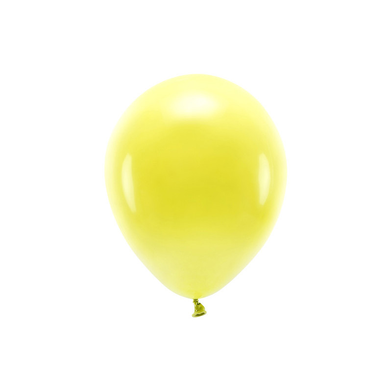 Balony Eco 26cm pastelowe, żółty (1 op. / 10 szt.)