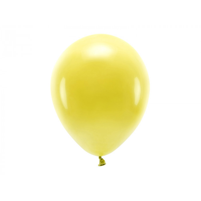 Balony Eco 30cm pastelowe, ciemny żółty (1 op. / 10 szt.)