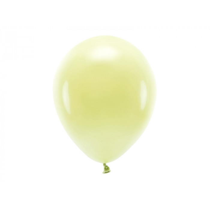 Balony Eco 30cm pastelowe, jasny żółty (1 op. / 10 szt.)