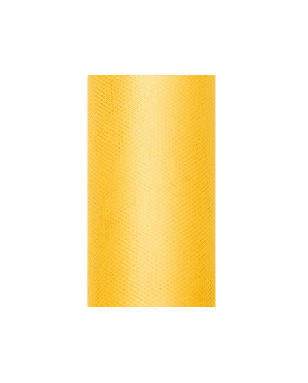 Tiul gładki, żółty, 0,15 x 9m (1 szt. / 9 mb.)