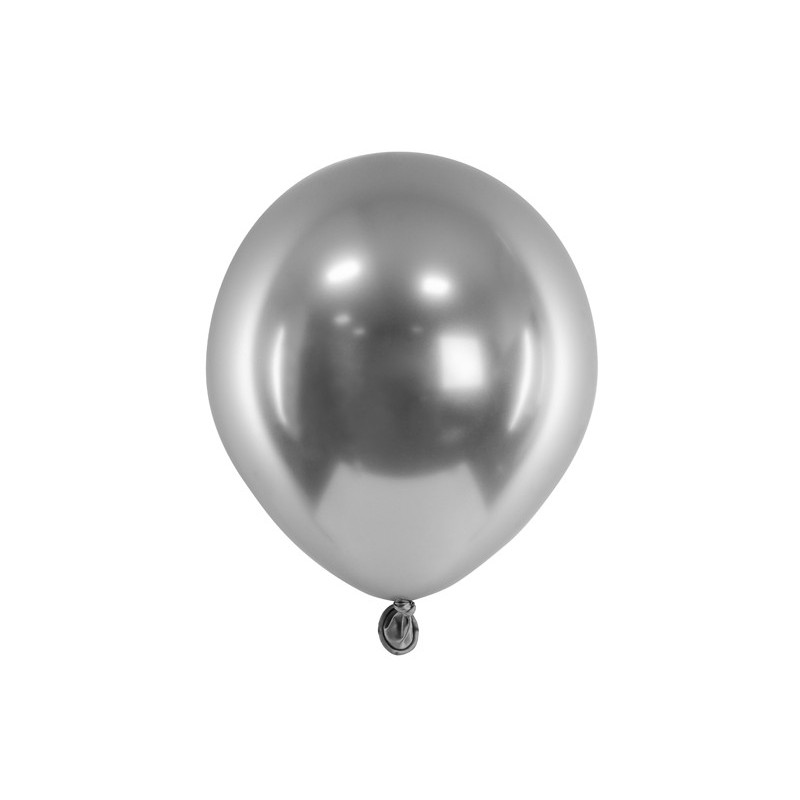 Balony Glossy 12 cm, ciemny srebrny (1 op. / 50 szt.)